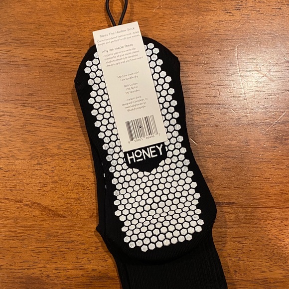 NWT Lucky Honey Gripper Socks OS - Picture 3 of 5